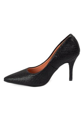 Tacon Stiletto Alto Negro Metal Vizzano