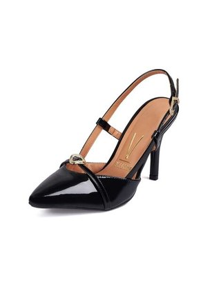 Tacon Alto Negro Slingback Vizzano