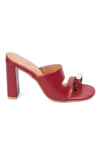 Sandalia Tacon Alto Mule Rojo-Cereza Vizzano Vizzano