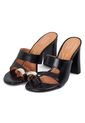 Sandalia Tacon Alto Mule Negro Vizzano de Vizzano