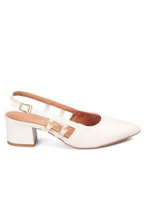 Tacon Medio Cuadrado Blanco-Marfil Vizzano