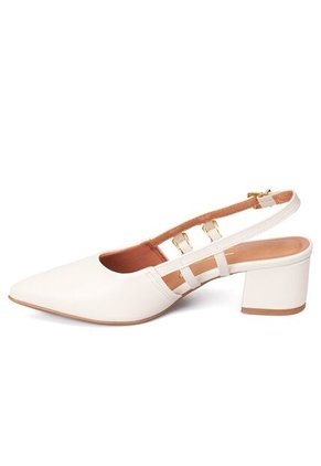 Tacon Medio Cuadrado Blanco-Marfil Vizzano