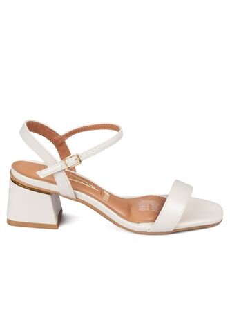 Sandalia Tacon Bajo Blanco-Marfil Vizzano Vizzano