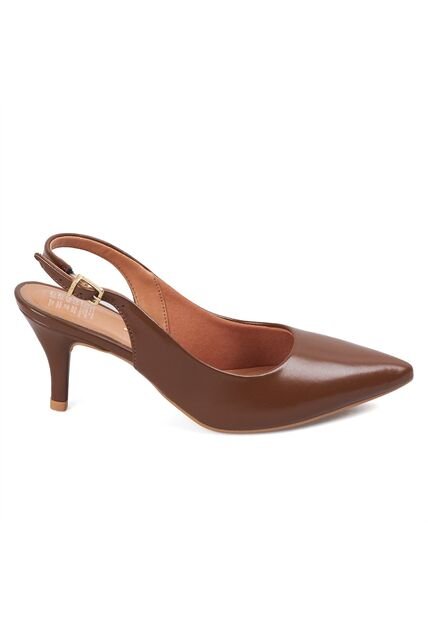 Tacon Medio Café-Capuccino Slingback Vizzano