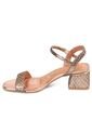 Sandalia Tacon Bajo Oro Rosa Metalizado Vizzano de Vizzano