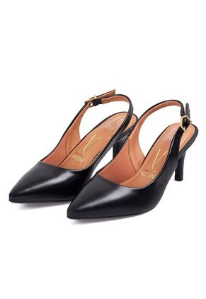 Tacon Medio Negro Slingback Vizzano