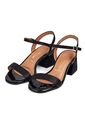 Sandalia Tacon Bajo Negro Metalizado Vizzano de Vizzano