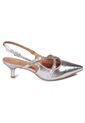 Tacon Bajo Plateado Slingback Kitten Vizzano de Vizzano