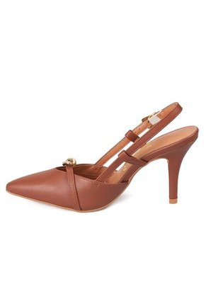 Tacon Alto Café-Moca Slingback Vizzano