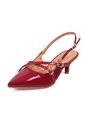 Tacon Bajo Rojo-Cereza Slingback Kitten Vizzano de Vizzano