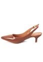 Tacon Bajo Café-Capuccino Slingback Kitten Vizzano de Vizzano