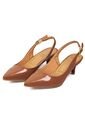 Tacon Bajo Café-Capuccino Slingback Kitten Vizzano de Vizzano