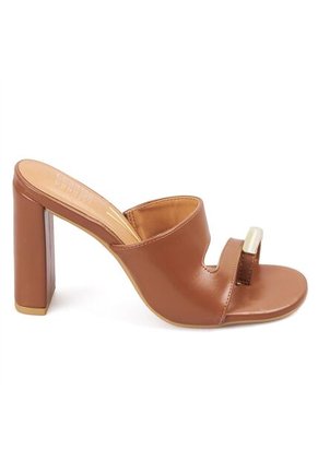Sandalia Tacon Alto Mule Café-Mocca Vizzano