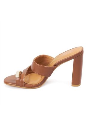 Sandalia Tacon Alto Mule Café-Mocca Vizzano