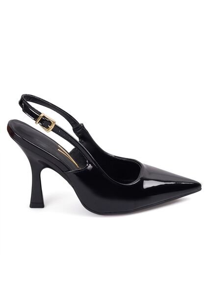 Tacon Alto Negro-Negro Slingback Heel Vizzano