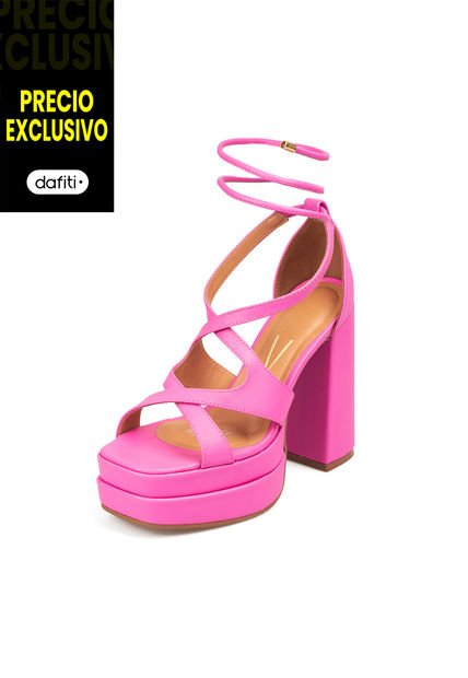 Sandalia Plataforma Napa Fucsia Vizzano