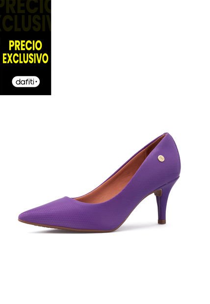 Tacón Medio Morado Holográfico Vizzano