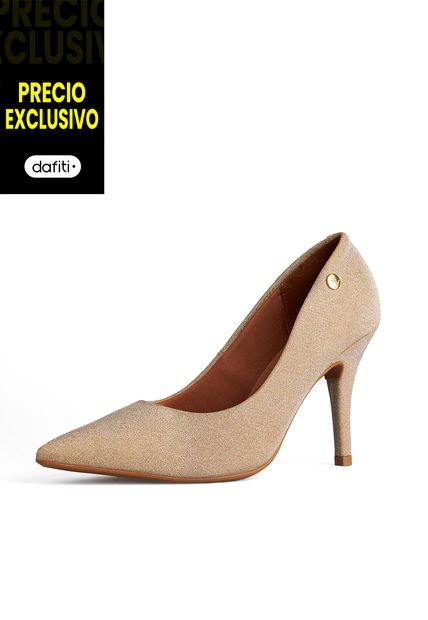 Tacón Stiletto  Glitter Dorado Vizzano