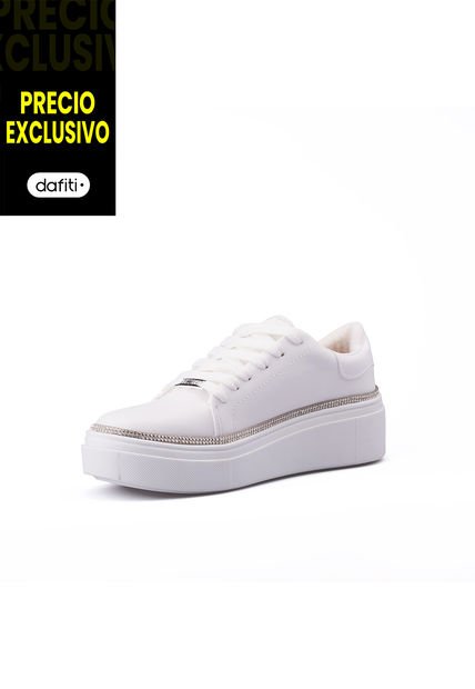 Tenis Lifestyle Blanco Plateado Vizzano