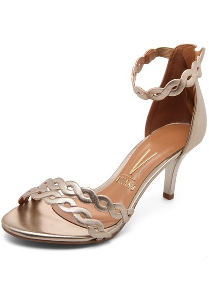 Sandalia Tacón Plateado Vizzano