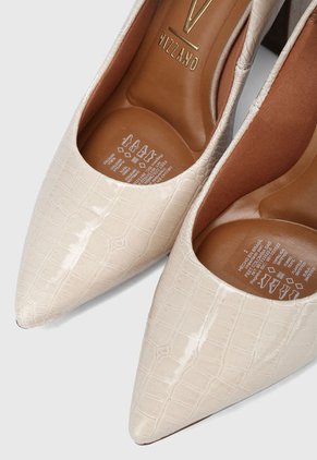 Tacón Alto Blanco Hueso Vizzano