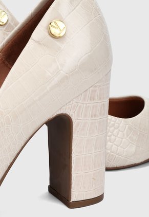 Tacón Alto Blanco Hueso Vizzano