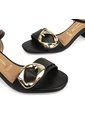 Sandalia Tacon Bajo Cuadrado Napa Calf Negro Vizzano de Vizzano