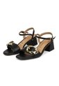 Sandalia Tacon Bajo Cuadrado Napa Calf Negro Vizzano de Vizzano