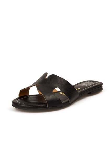 SANDALIA PLANA NEGRO VIZZANO