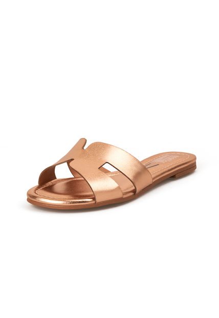 SANDALIA PLANA ORO ROSA VIZZANO