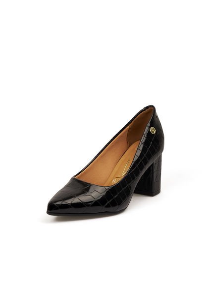 TACON MEDIO VERNIZ CROCO NEGRO VIZZANO