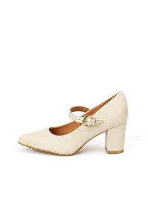 TACON MEDIO PELICA MARFIL DORADO VIZZANO