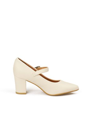 TACON MEDIO PELICA MARFIL DORADO VIZZANO