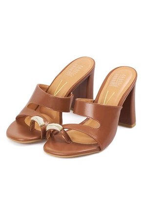 Sandalia Tacon Alto Mule Café-Mocca Vizzano