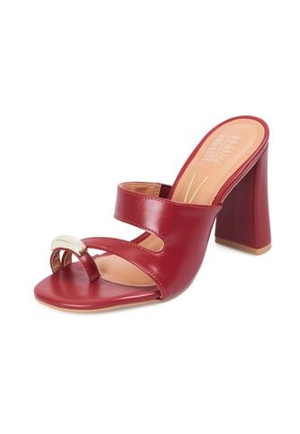 Sandalia Tacon Alto Mule Rojo-Cereza Vizzano Vizzano