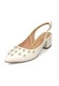 Tacon Bajo Cuadrado Slingback Mafil  Dorado Vizzano de Vizzano