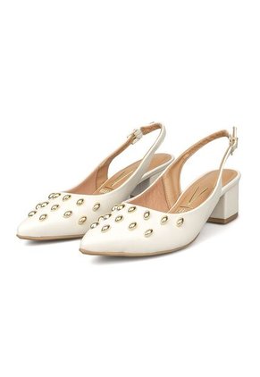 Tacon Bajo Cuadrado Slingback Mafil  Dorado Vizzano