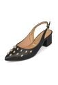 Tacon Bajo Cuadrado Slingback Negro Vizzano de Vizzano