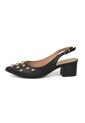 Tacon Bajo Cuadrado Slingback Negro Vizzano de Vizzano