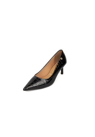 Tacon Stiletto Bajo Negro Croco Vizzano Vizzano