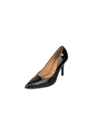 Tacon Stiletto Alto Negro Croco Vizzano Vizzano
