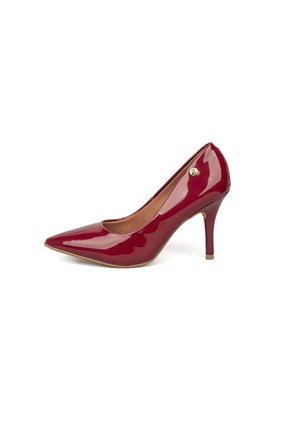Tacon Stiletto Alto Verniz Rojo-Cereza Vizzano