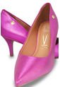 Tacón Medio Fucsia Metalizado de Vizzano