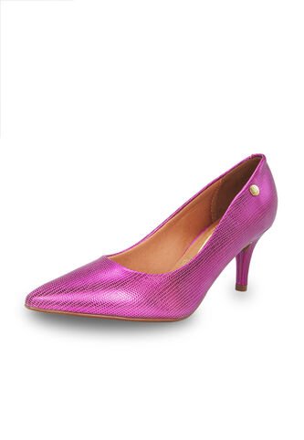 Tacón Medio Fucsia Metalizado Vizzano