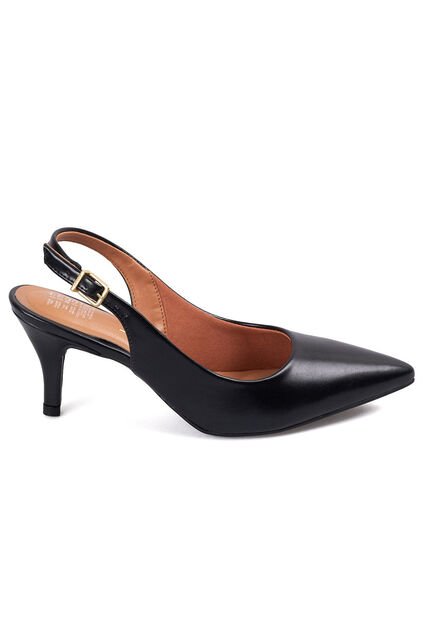Tacon Medio Negro Slingback Vizzano