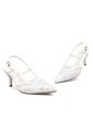 StilettoTacón Medio Blanco Con Malla Bordada Vizzano de Vizzano