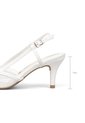 StilettoTacón Medio Blanco Con Malla Bordada Vizzano de Vizzano