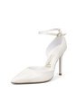 Stiletto Blanco Tacon Alto Mate Con Grabado Floral Vizzano de Vizzano