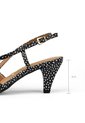 Slingback Tacón Medio Negro Mate Con Estampado Vizzano de Vizzano