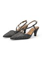Slingback Tacón Medio Negro Mate Con Estampado Vizzano de Vizzano
